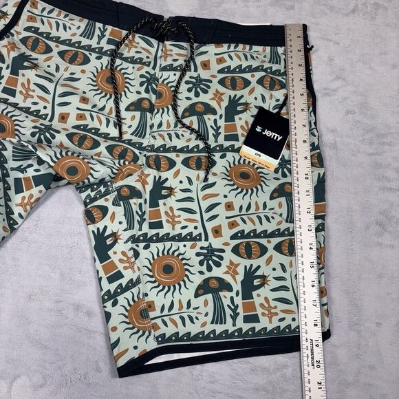 JETTY Atlantic Boardshorts Aqua Men’s Size 36 Swim Trucks Surfing Athletic NWT - Picture 8 of 11
